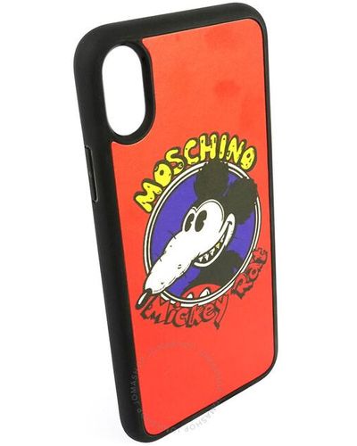 Moschino Mickey Rat Print Iphone X/xs Case - Red