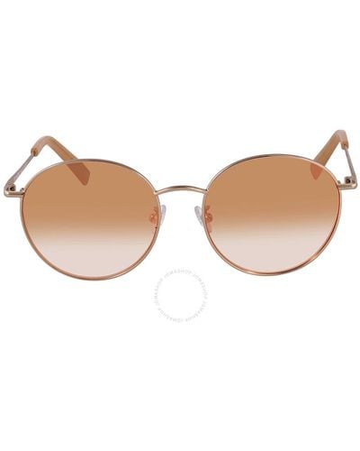 Balmain Orange Gradient Round Sunglasses - Brown