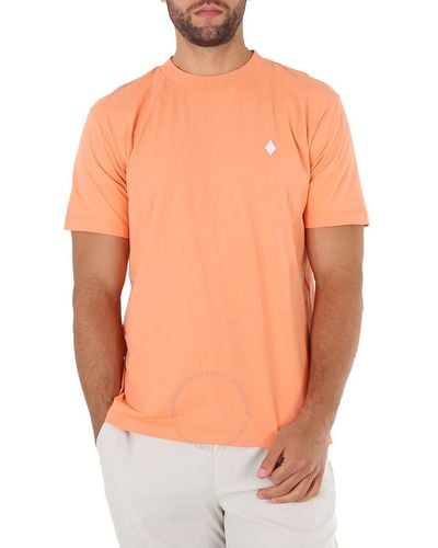 Marcelo Burlon Cross Logo Regular Cotton T-shirt - Orange