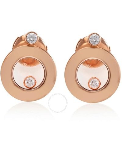Chopard Happy Re Gold Diamond Earrings - Brown