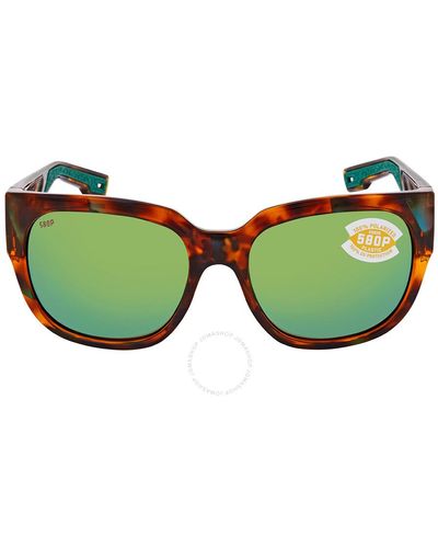 Costa Del Mar Waterwoman Green Mirror Polarized Polycarbonate Sunglasses Wtw 250 Ogmp 55