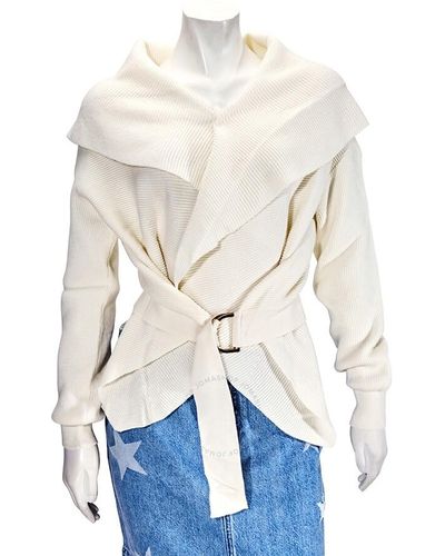 Stella McCartney Blazer Knit Wrap Jacket - White