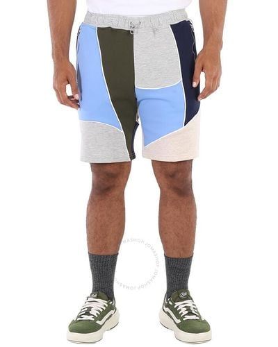 Ahluwalia Marcel Colorblock Shorts - Blue