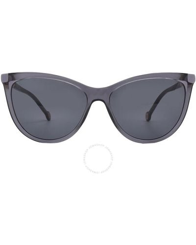 Carolina Herrera Gray Cat Eye Sunglasses Her 0141/s 0zlp/ir 58