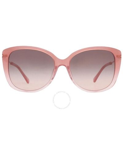 Kate Spade Gray Fuschia Cat Eye Sunglasses Lorene/f/s 035j/ff 57 - Pink