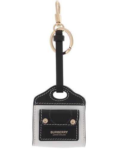 Burberry Two-tone Leather Airpods Case - Black