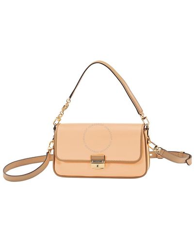 Michael Kors Bradshaw Small Leather Shoulder Bag - Natural