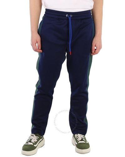 Moncler Navy Striped Drawstring Sweatpants - Blue