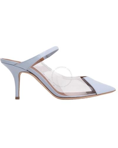 Malone Souliers Baby / Clear Marli 70mm Mules - White