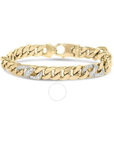 Haus of Brilliance 10k Gold 1.00 Cttw Diamond Miami Cuban Link Bracelet - Metallic