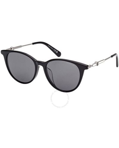 Moncler Smoke Oval Sunglasses Ml0226-f 01a 53 - Metallic