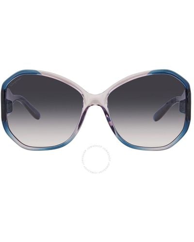 Ferragamo Blue Butterfly Sunglasses - Grey