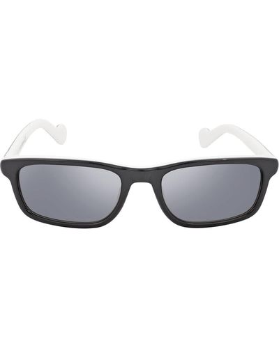 Moncler Smoke Mirror Rectangular Sunglasses - Grey