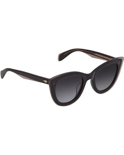 Rag & Bone Gray Gradient Cat Eye Sunglasses  1042/g/s 0n4y/9o 49 - Black