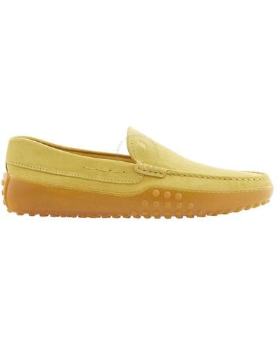 Tod's Suede Gommino Loafers - Yellow