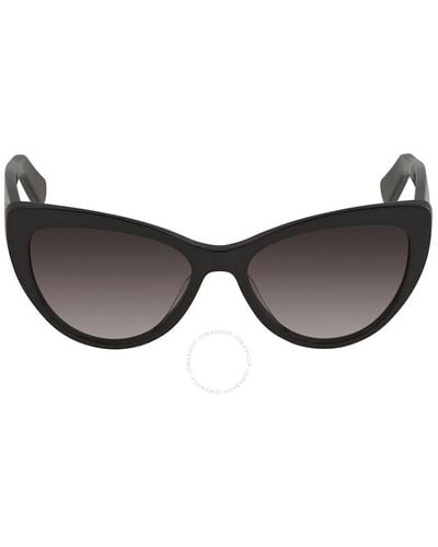 Ferragamo Grey Cat Eye Sunglasses - Multicolour