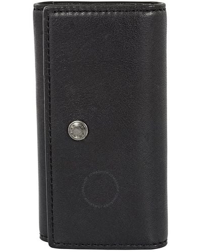 COACH Leather 4 Ring Key Case - Black