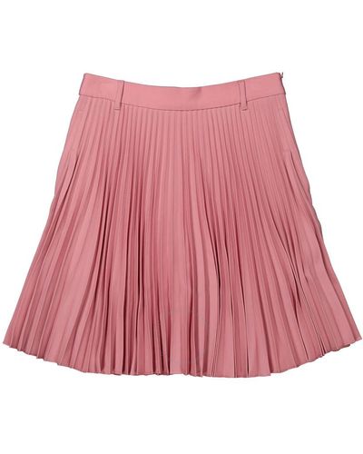 Burberry Rosy Pleated Midi Skirt - Red