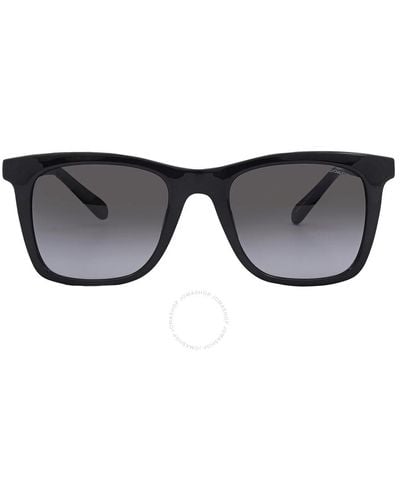 COACH Gray Gradient Square Sunglasses Hc8374u 50028g 51 - Black