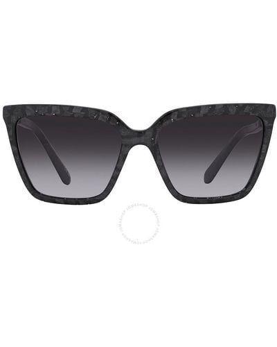 BVLGARI Gray Gradient Cat Eye Sunglasses - Black