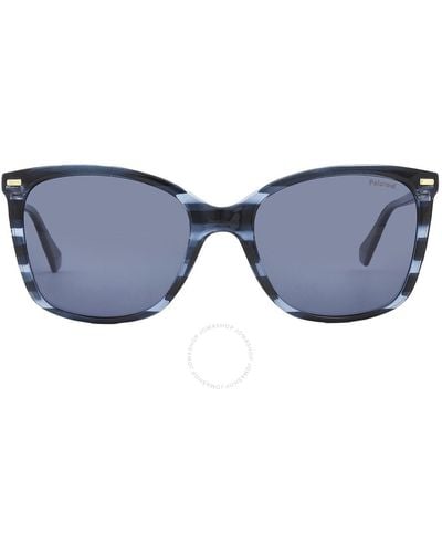 Polaroid Polarized Blue Square Sunglasses Pld 4108/s 0jbw/c3 55