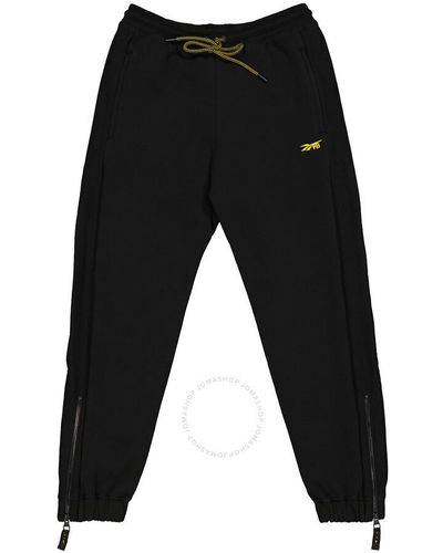 Reebok Logo-embroidered Track Trousers - Black
