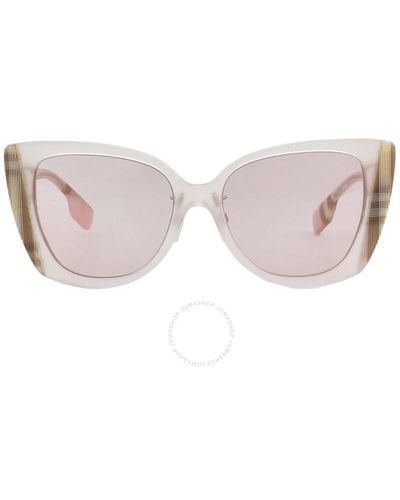 Burberry Meryl Light Cat Eye Sunglasses Be4393f 4052/5 54 - Pink