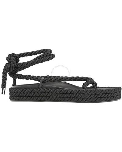 STUDIO AMELIA Tether Rope Ankle-wrap Flat S - Black