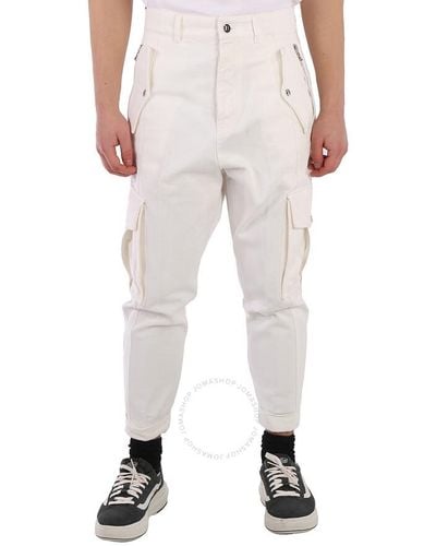 Balmain Cotton Cargo Trousers - White