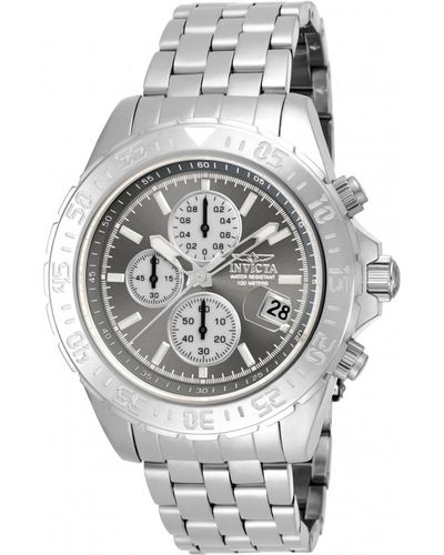 INVICTA WATCH Aviator Chronograph Charcoal Dial Stainless Steel Watch - Gray