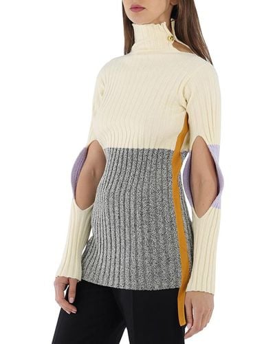 Moncler Tricot Knit Turtleneck Sweater - Gray