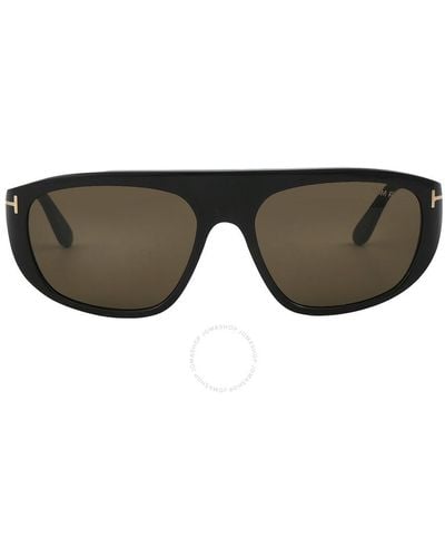 Tom Ford Edward Roviex Browline Sunglasses - Black