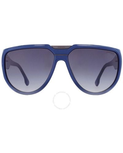 Carrera Gray Shaded Browline Sunglasses Flaglab 13 0pjp/9o 62 - Blue