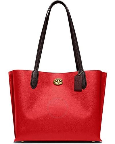 COACH B4 / Sport Red Multi Willow Tote