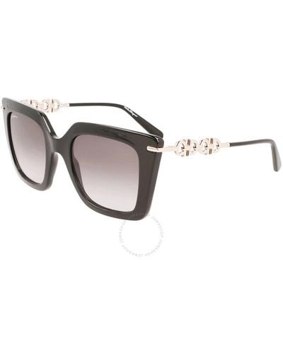 Ferragamo Gray Gradient Butterfly Sunglasses Sf1041s 001 51 - Black
