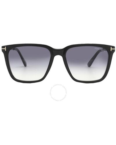 Tom Ford Garrettt Grey Gradient Square Sunglasses - Multicolour