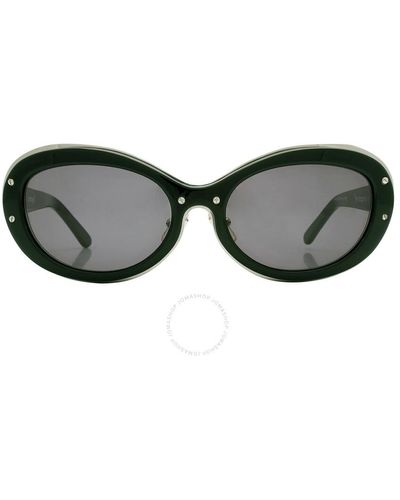 Yohji Yamamoto Gray Oval Sunglasses Yyh Dragonfly C1 - Multicolor