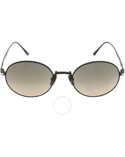 Persol Clear Gradient Gray Oval Titanium Unisex Sunglasses  800432 51 - Multicolor