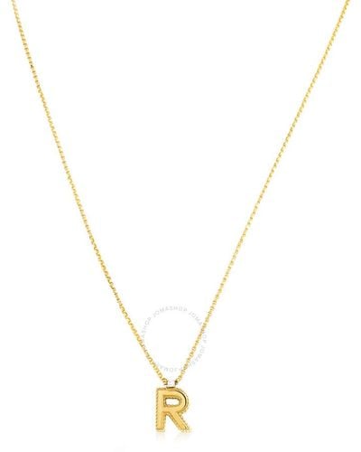 Roberto Coin Princess 18k Gold Diamond Initial Necklace - Metallic
