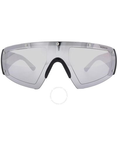 Moncler Cycliste Smoke Mirror Shield Sunglasses Ml0278 01c 00 - Grey