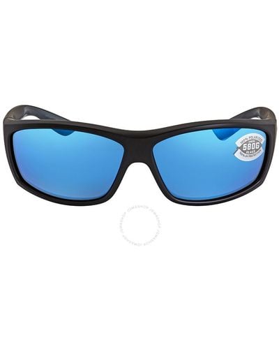 Costa Del Mar Saltbreak Mirror Polarized Glass Sunglasses Bk 11 Obmglp 65 - Blue