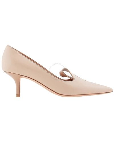 Burberry Cool Glenavy 55 Two-tone Point-toe Court Shoes - Natural