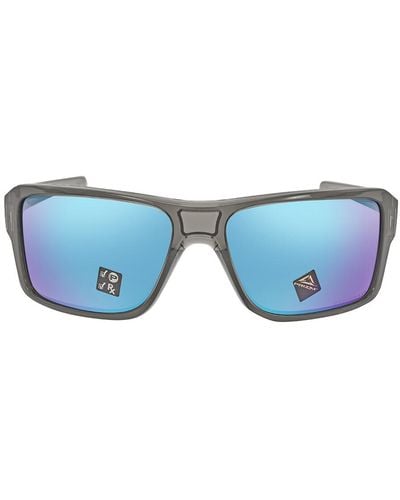 Oakley Double Edge Polarized Prizm Sapphire Rectangular Sunglasses Oo9380 938006 66 - Blue