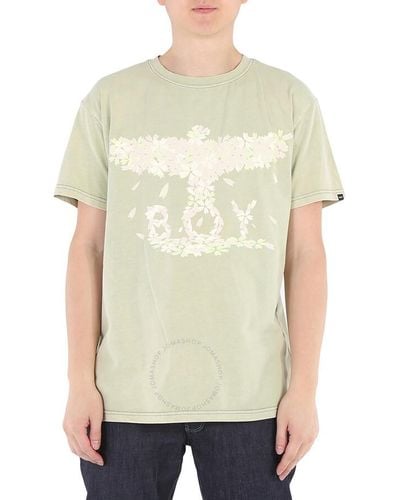 BOY London Washed Boy Eagle Blossom Cotton T-shirt - Natural
