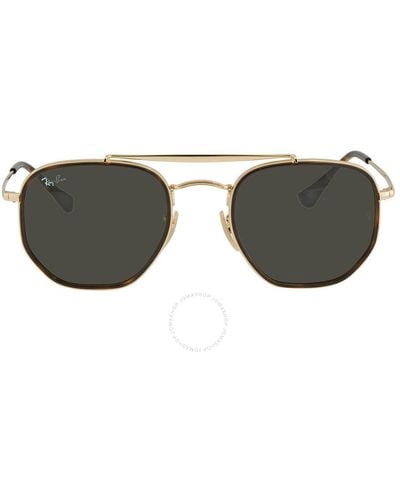 Ray-Ban Marshal Ii Classic G-15 Hexagonal Sunglasses Rb3648m 001 52 - Green