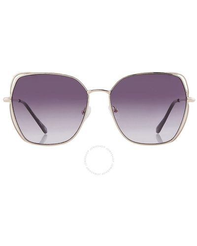 Guess Factory Smoke Gradient Butterfly Sunglasses Gf0416 32b 60 - Purple