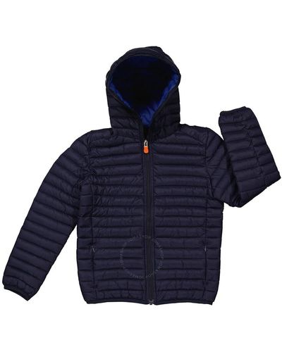 Save The Duck Boys Navy Huey Hooded Puffer Jacket - Blue