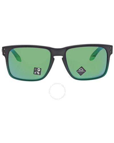 Oakley Holbrook Prizm Jade Rectangular Sunglasses - Green