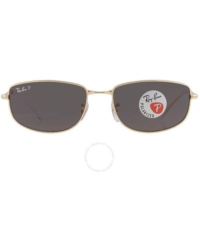 Ray-Ban Polarized Black Irregular Sunglasses Rb3732 001/48 56 - Brown