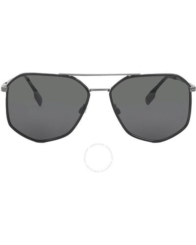 Burberry Ozwald Dark Grey Geometric Sunglasses Be3139 114487 58